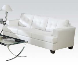 Platinum 15095 by Acme White Bonded Leather Sofa